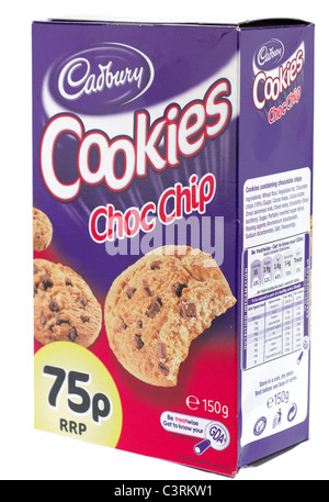 150 Gramm Dose Cadbury Choc Chip Kekse Stockfoto