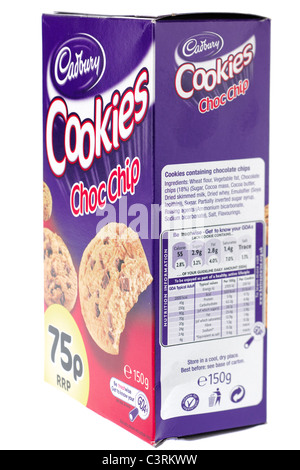 150 Gramm Dose Cadbury Choc Chip Kekse Stockfoto