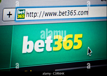 Nahaufnahme von Bet365-Logo auf ihrer Website gesehen. (Nur zur redaktionellen Verwendung: print, TV, e-Book und redaktionelle Webseite). Stockfoto