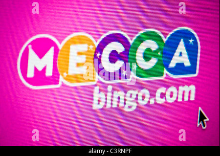 Nahaufnahme von Mecca Bingo Logo, wie auf ihrer Website zu sehen. (Nur zur redaktionellen Verwendung: print, TV, e-Book und redaktionelle Webseite). Stockfoto