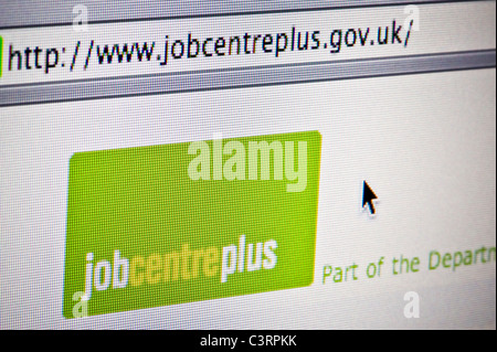 Nahaufnahme von Jobcentre Plus Logo wie auf ihrer Website zu sehen. (Nur zur redaktionellen Verwendung: print, TV, e-Book und redaktionelle Webseite). Stockfoto