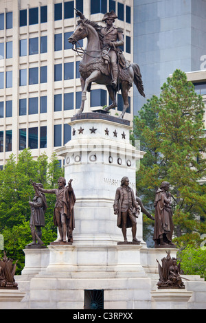 Statue von George Washington am Kapitol, Richmond, VA Stockfoto