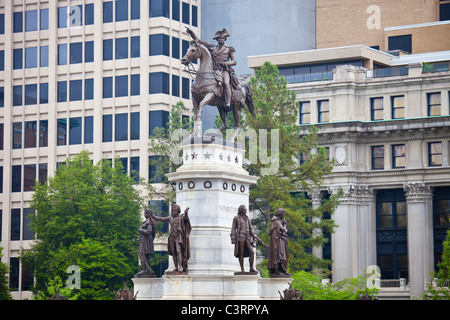 Statue von George Washington am Kapitol, Richmond, VA Stockfoto