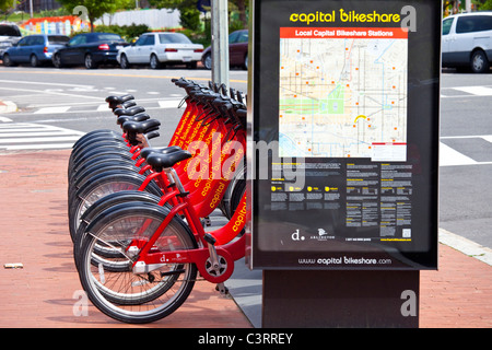 Capital Bikeshare, Washington DC Stockfoto