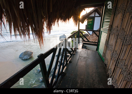 Finca Barlovento Bungalow am Rande des Tayrona National Park in Kolumbien Stockfoto