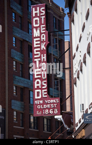 Homestead Steak House, historisches Restaurant in New York City Stockfoto
