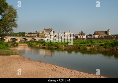 Frankreich Französisch Chateau Amboise Fluss Loire Schloss Stockfoto