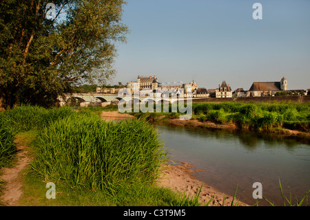 Frankreich Französisch Chateau Amboise Fluss Loire Schloss Stockfoto