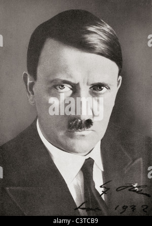 Adolf Hitler, 1889-1945. Österreich geborene deutsche Politiker und der Führer der nationalsozialistischen Deutschen Arbeiterpartei. Stockfoto
