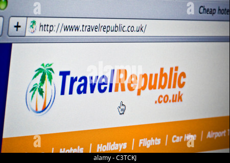 Nahaufnahme von Travel Republic Logo wie auf ihrer Website zu sehen. (Nur zur redaktionellen Verwendung: print, TV, e-Book und redaktionelle Webseite). Stockfoto