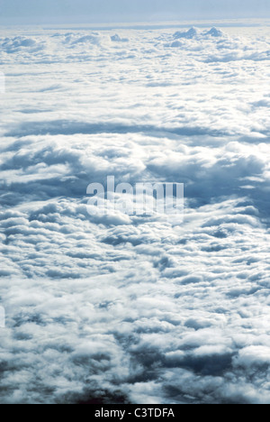 Wolken Textur in den Morgen. Blick vom Flugzeug Stockfoto