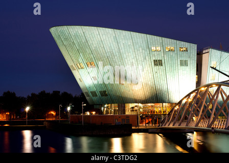 Die neue Metropole in der Morgendämmerung, Amsterdam, Niederlande Stockfoto