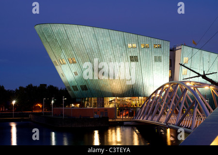 Die neue Metropole in der Morgendämmerung, Amsterdam, Niederlande Stockfoto