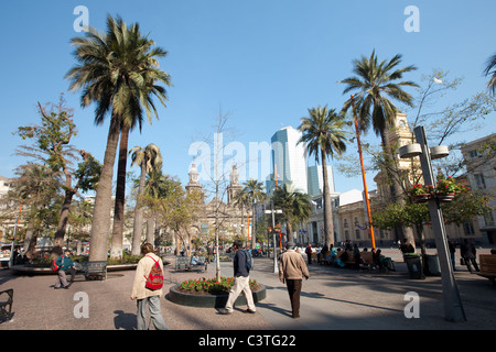 Plaza de Armas (Hauptplatz), Santiago de Chile Stockfoto