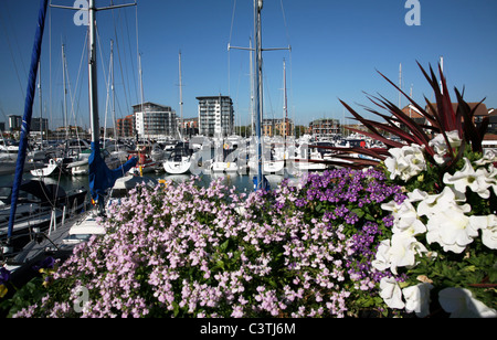 Southampton Ocean Village Marina - eine Marina und Freizeitkomplex am Southampton Wasser Stockfoto