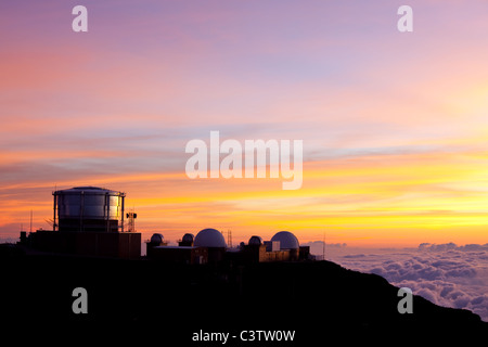 Haleakala Observatorien auf Hawaii Insel Maui Stockfoto