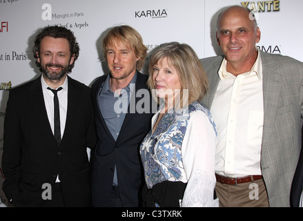 MICHAEL SHEEN OWEN WILSON MINI KENNEDY KURT FULLER MIDNIGHT IN PARIS. LA-PREMIERE. SONY PICTURES CLASSICS ZU NUTZEN AFI. BEV Stockfoto