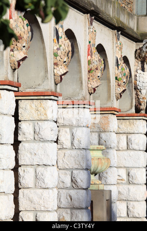 Architektur im Inneren der Burg Park von Nizza genannt "Colline du Château" Stockfoto
