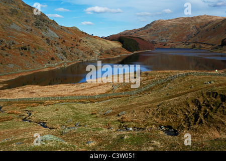 Haweswater und das Rigg von Nan Bield übergeben, Mardale, in den Lake District National Park, Cumbria. Stockfoto