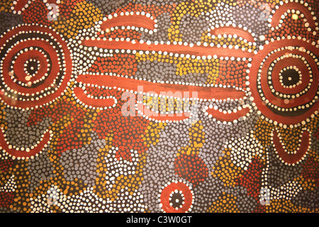 Kunst der Aborigines in der Pitt Rivers Museum, Oxford University, England Stockfoto