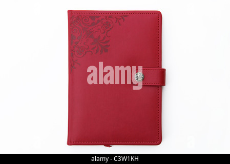 Roten Journal, Tagebuch, Buch-Planer Stockfoto