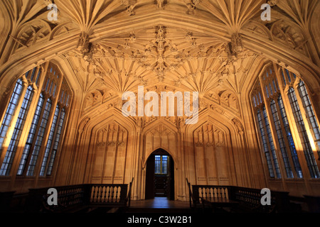 Im Inneren des Divinity School in der Bodleian Library, Oxford University, England Stockfoto