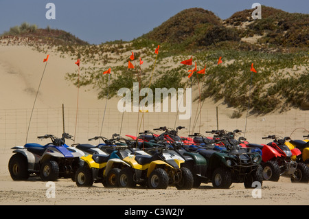 ATV auf dem Sand in Oceano Dunes State Vehicular Recreation Area, Oceano, California Stockfoto