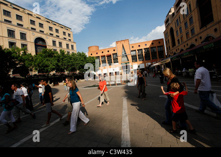 Samstag-Shopper am Nelson Mandela Square. Sandton. In Johannesburg. Südafrika. Picture by Zute Lightfoot Stockfoto