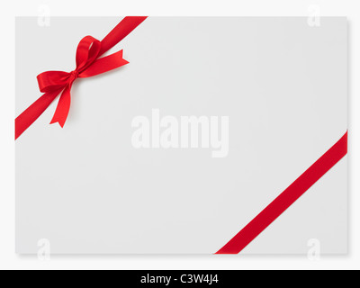 Red Ribbon auf ein Feld Stockfoto