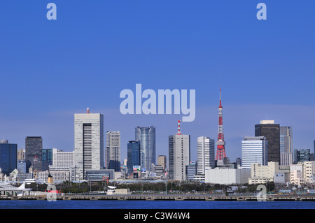 Tokyo Toyosu aus gesehen Stockfoto