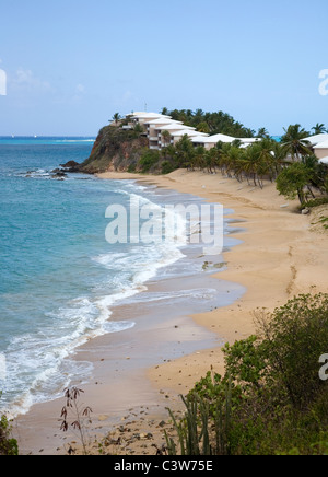Curtain Bluff Resort mit Blick auf Carlisle Bay in Antigua Stockfoto