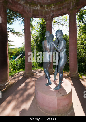 Der Tempel der Musen, mit Blick auf den Fluss Tweed an Dryburgh Stockfoto