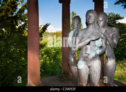 Der Tempel der Musen, mit Blick auf den Fluss Tweed an Dryburgh Stockfoto