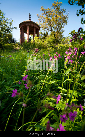 Der Tempel der Musen, mit Blick auf den Fluss Tweed an Dryburgh Stockfoto