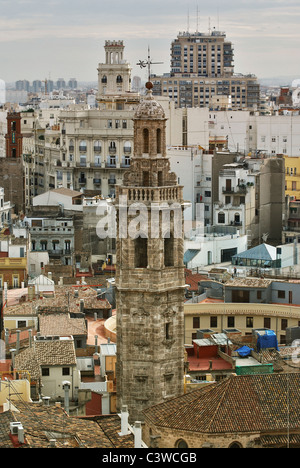 VEW eines Turmes Saint Catherine (Torre Santa Catalina), Kirche. Stadt Valencia. Stockfoto