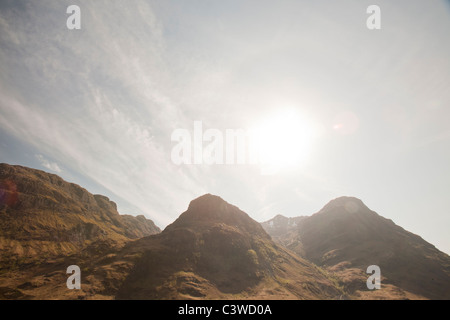 Bidean Nam Bian ein Munro und der höchste Gipfel in Argyll in Glen Coe, Schottland, Großbritannien. Stockfoto