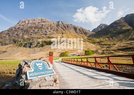 Bidean Nam Bian ein Munro und der höchste Gipfel in Argyll in Glen Coe, Schottland, Großbritannien. Stockfoto