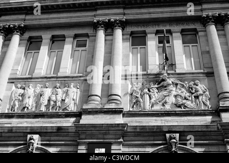 Eine Detailansicht der Universität von Bordeaux in Frankreich Stockfoto