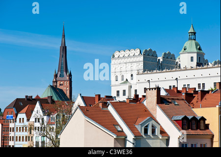 Schloss der Pommerschen Herzöge und restaurierte Altstadt, Stettin, Polen Stockfoto