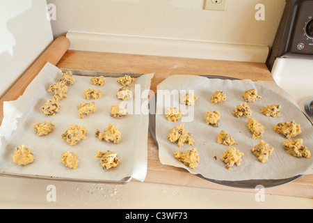 Chocolate Chip Cookies machen Stockfoto