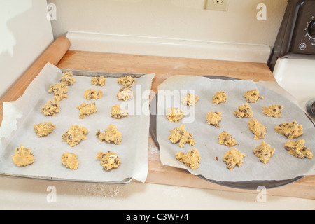 Chocolate Chip Cookies machen Stockfoto