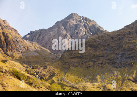 Bidean Nam Bian ein Munro und der höchste Gipfel in Argyll in Glen Coe, Schottland, Großbritannien. Stockfoto