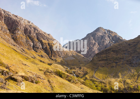 Bidean Nam Bian ein Munro und der höchste Gipfel in Argyll in Glen Coe, Schottland, Großbritannien. Stockfoto