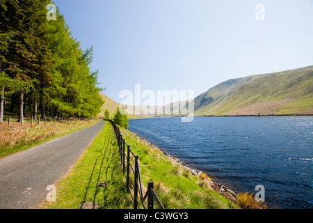 Talla Reservoir in den schottischen Southern Uplands. Stockfoto