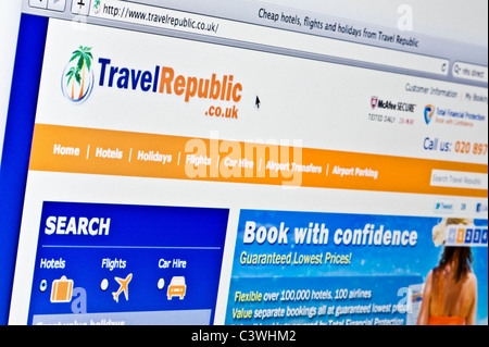 Nahaufnahme von Travel Republic Logo wie auf ihrer Website zu sehen. (Nur zur redaktionellen Verwendung: print, TV, e-Book und redaktionelle Webseite). Stockfoto