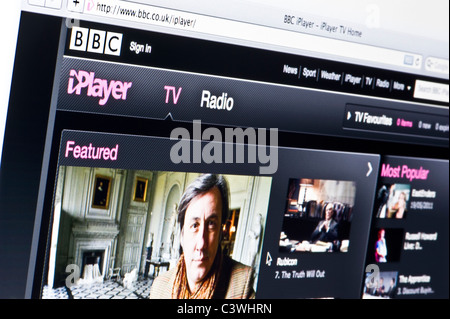 Nahaufnahme des BBC iPlayer Desktop Manager wie auf BBC-Website zu sehen. (Nur zur redaktionellen Verwendung: print, TV, e-Book und redaktionelle Webseite). Stockfoto