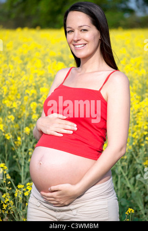 Porträt einer gesunden schwangeren Stockfoto
