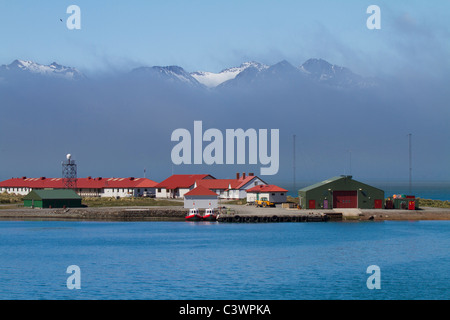 British Antarctic Survey am King Edward Point, Grytviken, Süd Georgien Insel Stockfoto