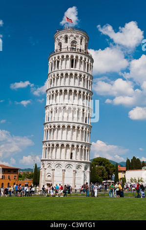 Die weltweit berühmten Schiefen Turm, Pisa, Toskana, Italien