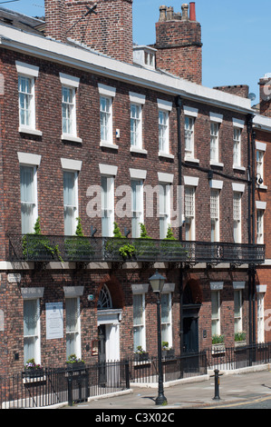 Georgianischen Häusern in der Rodney Street in Liverpool, Merseyside, England. Stockfoto